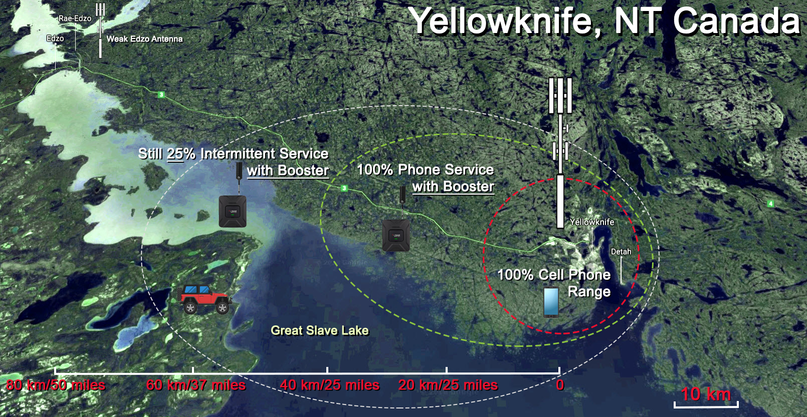 WeBoost Signal Phone Booster Test Yellowknife